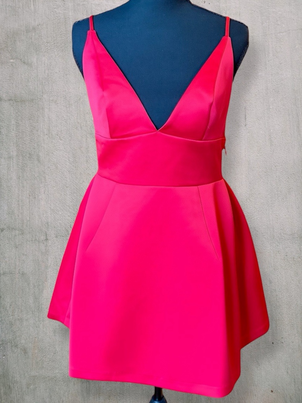 Kimchi Blue Red Satin Fit & Flare Mini Dress NWT UO Exclusive
